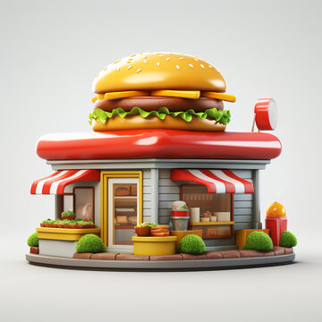 Hilarious 3d Dino Munching On A Burger Background, 3d Cartoon, 3d  Character, 3d Illustrations Background Image And Wallpaper for Free Download