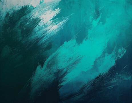 Beautiful abstract painting background texture with dark slate gray, medium aqua marine and blue chill colors and space for text or image. can be used as postcard or poster