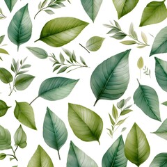 green leaves background, Ai generated 