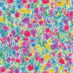 Floral ornamental seamless abstract pattern from tiles. Azulejos tiles patchwork. Portuguese and Spain decor. Talavera ornamental pattern. Mediterranean porcelain pottery.