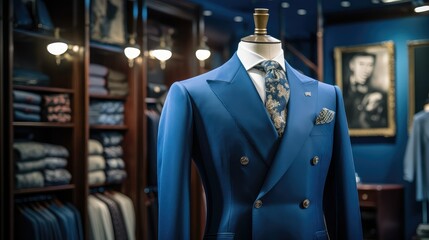 Obraz premium Finely tailored men's Suit, Businessman fashion suit, Generative AI