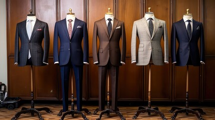 Finely tailored men's Suit, Businessman fashion suit, Generative AI