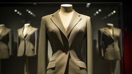 Finely tailored Women's Business suit, Female boss CEO girlboss feminism, Generative AI