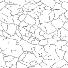 cracks texture, pattern, dry surface soil,  background line art. set of graphics elements drawing for architecture and landscape design. cad pattern
