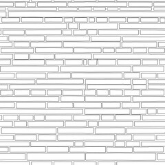 brick wall vector, pattern drawing. random brick. texture interior background line art. set of graphics elements drawing for architecture and landscape design. cad pattern