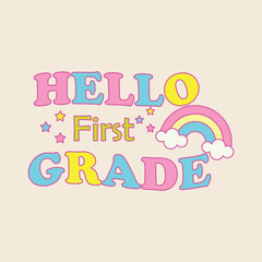 Vector illustration, text back to school in colorful cartoon style, design elements for design flyers, cards, envelopes, covers, sale flyers.