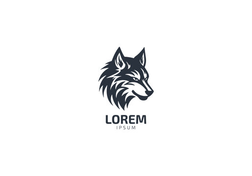 wolf logo design vector symbol graphic fox logo icon creative idea