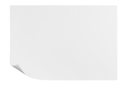 Blank bended paper sheet, cut out