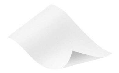 Blank bended paper sheet, cut out