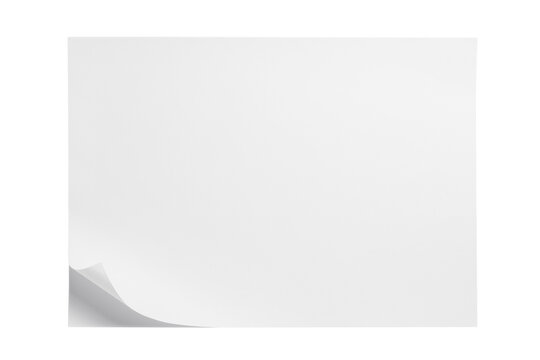 Stack of blank paper sheets, cut out