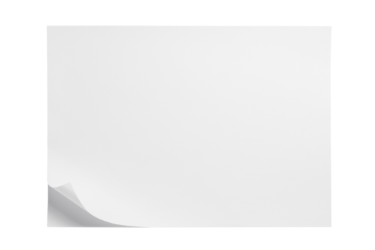 Stack of blank paper sheets, cut out