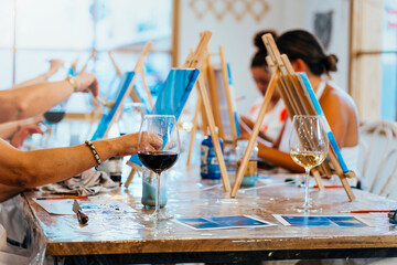 Art and Wine Workshop. Wine-Infused Art: Painting Session with Friends