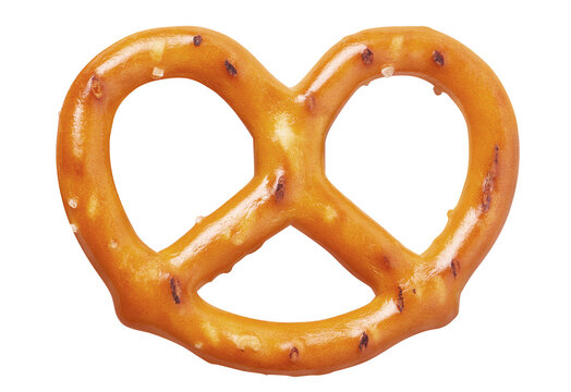 Delicious pretzel cut out
