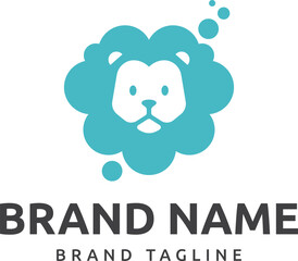 Fototapeta na wymiar bubble lion logo