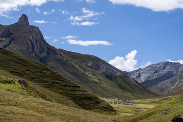 green valley mountain landscape, andes, Peru