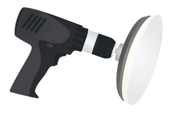 Drill polish brush. vector illustration - obrazy, fototapety, plakaty