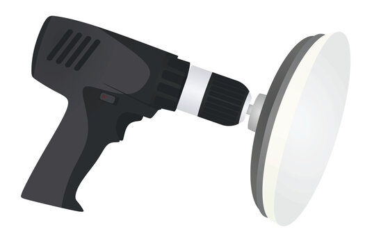 Drill polish brush. vector illustration