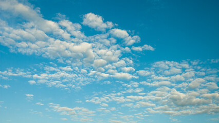 Fototapeta na wymiar blue sky with clouds close up
