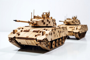 Fototapeta premium photo of a m2 bradley armored personnel carriers made of w style 2