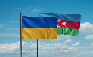 Azerbaijan and Ukraine flag