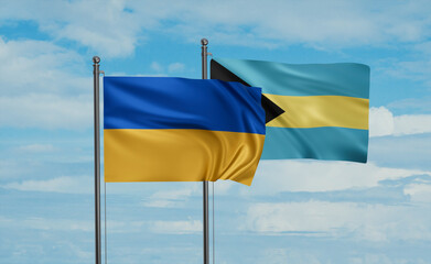 Bahamas and Ukraine flag