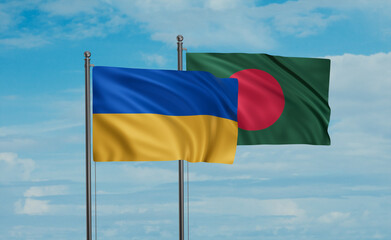 Bangladesh and Ukraine flag