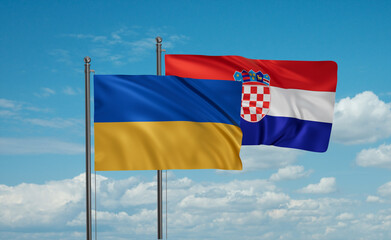 Croatia and Ukraine flag