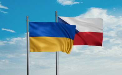 Czech Republic and Ukraine flag