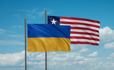 Liberia and Ukraine flag