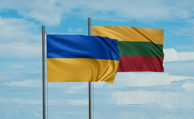 Lithuania and Ukraine flag