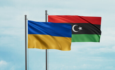 Libya and Ukraine flag