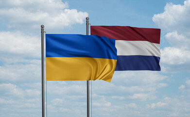Netherlands and Ukraine flag