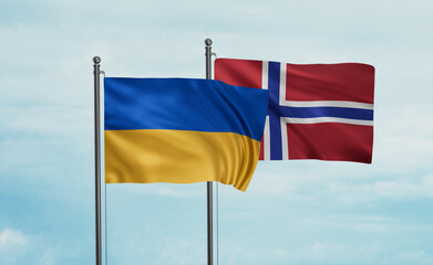 Norway and Ukraine flag