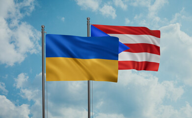 Puerto Rico and Ukraine flag