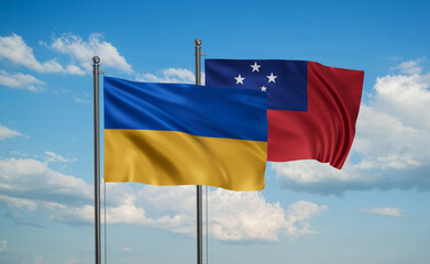 Samoa and Ukraine flag