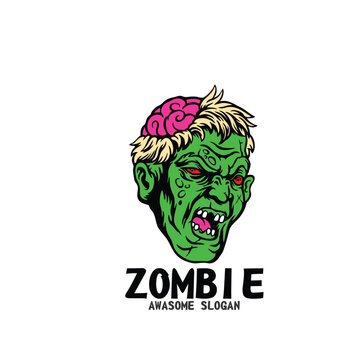 Design character mascot logo icon zombie