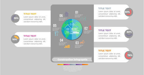 Free vector flat geometric real estate infographic