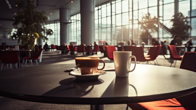 Coffee break background. Generative AI