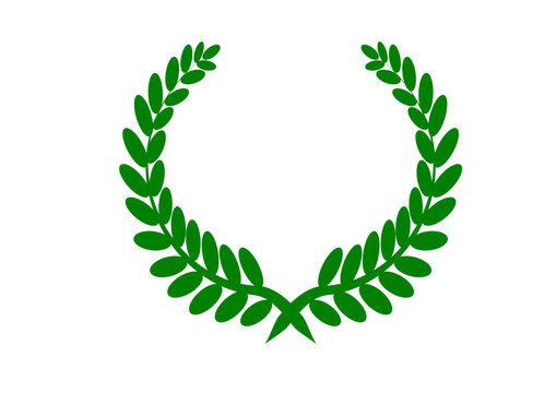 stilisierter lorbeerkranz als symbol f&uuml;r die auszeichnung eines siegers