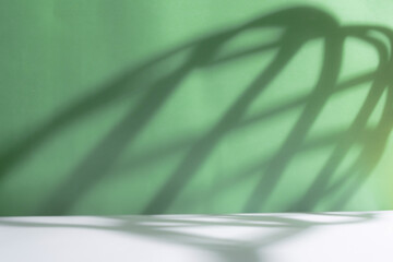Abstract green studio background for product presentation, copy space