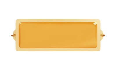 Golden button 3d rendering illustration