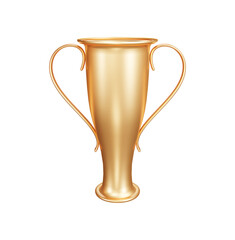Championship gold cup 3d rendering illustration