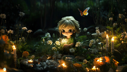 Enchanted Twilight's Grace, created with Generative Al technology