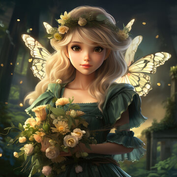 Enchanted Twilight's Grace, created with Generative Al technology