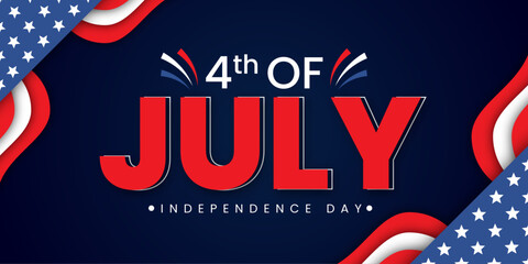4th july independence day greeting card design