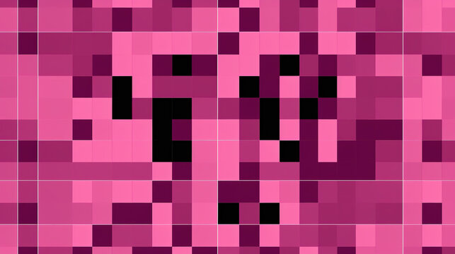 a pixelated pink and black wallpaper design, ai generated image