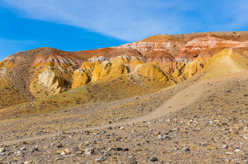 Landscape of Kizil Chin, a place called “Mars” in Altay mountains