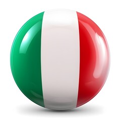 3d ball in Italy flag colors, ai generated