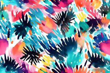 Abstract simple colorful seamless wallpaper pattern, ai generated