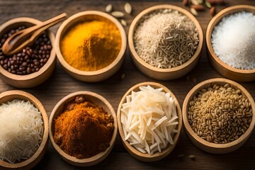 spices in a bowl spices and herbs ingredients generative in ai technology